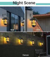 Lámpara Solar Colgante Impermeable Para Exterior Con Lluvia De Lamas LED De Vidrio Grueso Y Acero Inoxidable Para Pared Valla Patio - details 7
