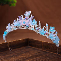 Diadema De Princesa Estilo Oceánico Con Mariposa Y Flores Accesorio Lindo Para El Cabello Para Niñas Adorno De Cabeza En Halloween - details 0