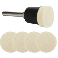 11pcs Disco De Tela Comprimida De Lana Para Pulido Y Lustrado 1"2"3" Con Rosca 1/4" Accesorios Para Herramientas De Madera Dremel - details 9