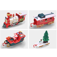 Juguete Eléctrico De Tren Navideño Decoración De Árbol De Navidad Con Sonido Y Luz Carro De Ferrocarril En Marco Regalos De Navidad - details 9