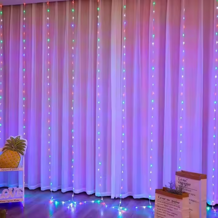 Luces De Encaje LED Con Control Remoto USB 8 Modos Para Decoración De Navidad Fiesta Boda Y Hogar Luz Faeirita Para Dormitorio - 1