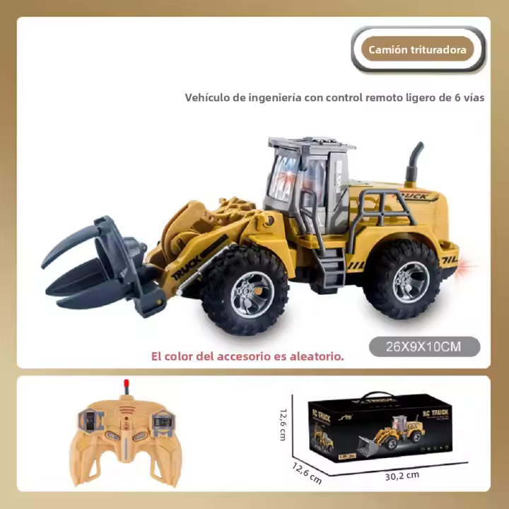 Vehículo De Ingeniería Remoto Excavadora De Simulación Con Perforación De Tierra Juguete Eléctrico Para Niños Set De Control Remoto - 1