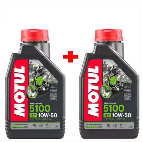 PROMOCIÓN 2 UNIDADES MOTUL 5100 10W50 MOTO 4 TIEMPOS 1L HC-SINTÉTICO - 1