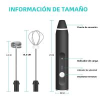 Batidor Eléctrico Portátil Para Leche Y Huevos USB Recargable Mezclador De Mano Para Café Crema Y Batidos Accesorio De Cocina - details 0