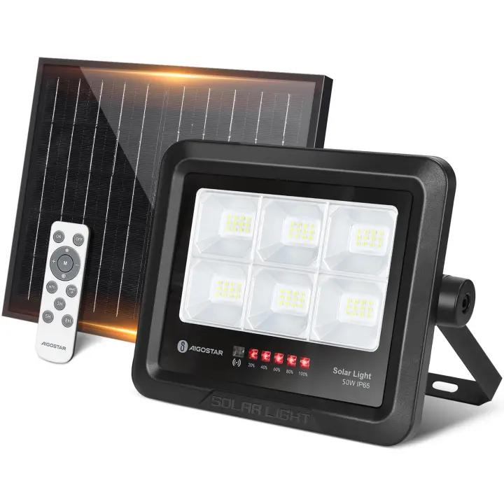 Foco Proyector LED Solar Aigostar 50w Blanco Frío 6500K - 1
