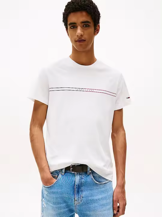 Camiseta 20779 Slim Blanca de Tommy - 1