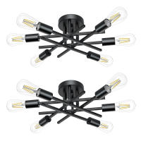 Modern Sputnik Candelabro Lámpara De Techo Semi-Enchufe Con 4/6 Bombillas LED E27 Para Dormitorio Y Sala De Estar Material De Hierro Fuente De Luz LED No Dimmable - details 6