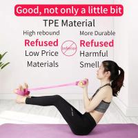 Tensor con pedal elastico para ejercicios fitness banda de resistencia gimnasio - details 1