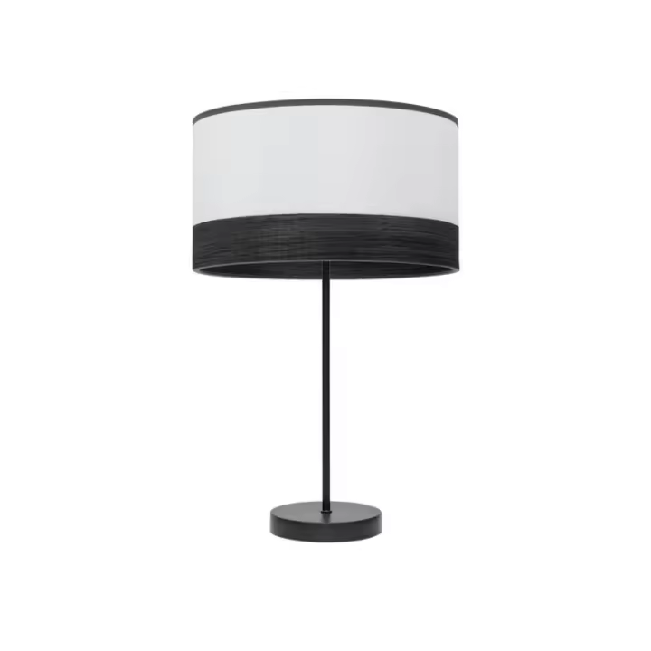 Fabrilamp - Sobremesa Alto Olga 1xe27 Negro/blanco-mad.negra 62x30x30 Cm - 1