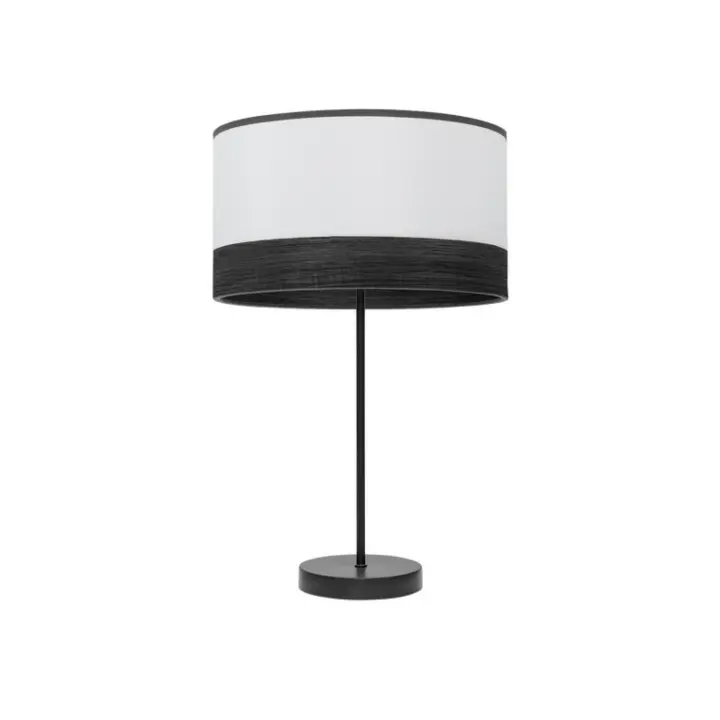 Fabrilamp - Sobremesa Alto Olga 1xe27 Negro/blanco-mad.negra 62x30x30 Cm - 1