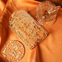 Taza De Té Ins Con Papel De Oro Y Plata Coaster De Acrílico Creativo Europeo Americano Tapete Para Café Taza Mat De Cocina - details 2