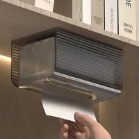 Caja De Pañuelos De Lujo Montada En La Pared De Acrílico Transparente Dispensador De Papel Para Baño Y Mesa - details 3