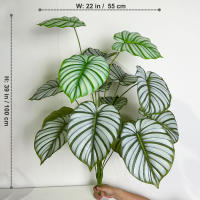 Planta Artificial De Monstera 65/100cm Hojas Verdes De Tortuga Falsas Árbol De Palma Para Decoración De Jardín Oficina Hogar - details 3