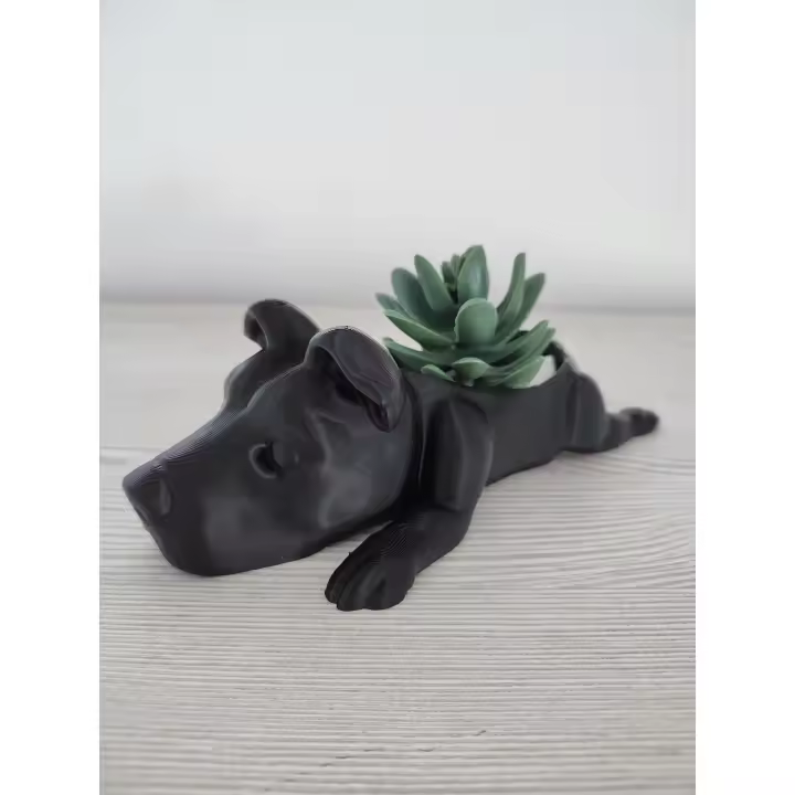 Maceta con forma de perro Staffordshire Bull Terrier - Decoración para el hogar y jardín - 3DRoots - 1