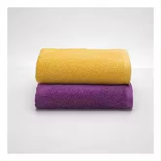 Sancarlos -  Juego de 2 Toallas Ocean Duo de Baño, Color Mostaza y Morado, 100% Algodón, 550gr/m2 - 1