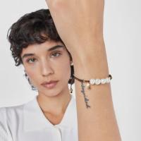 TAOS de Plata 925 con Perlas y Oso Dorado Pulsera de cuero - details 3