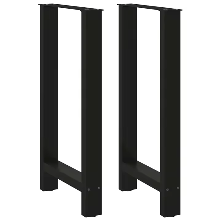 vidaXL Patas de mesa de centro acero negro 2 uds 40x(90-91) cm - 1