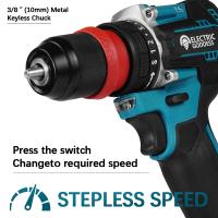 Taladro Eléctrico Inalámbrico De 3/8 Pulgadas 2000rpm Motor Brushless Para Batería Makita 18V Con Driver Cuadrado De 1/4 Pulgadas Para DIY En El Hogar - details 2