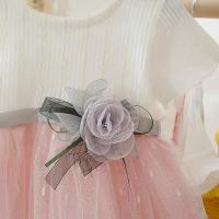 Vestido De Bebé Para Verano Con Decoración De Flores Vestido De Princesa Para Fiesta De Cumpleaños Para Niñas Ropa De Bebé Material De Algodón Estilo Dulce - details 4