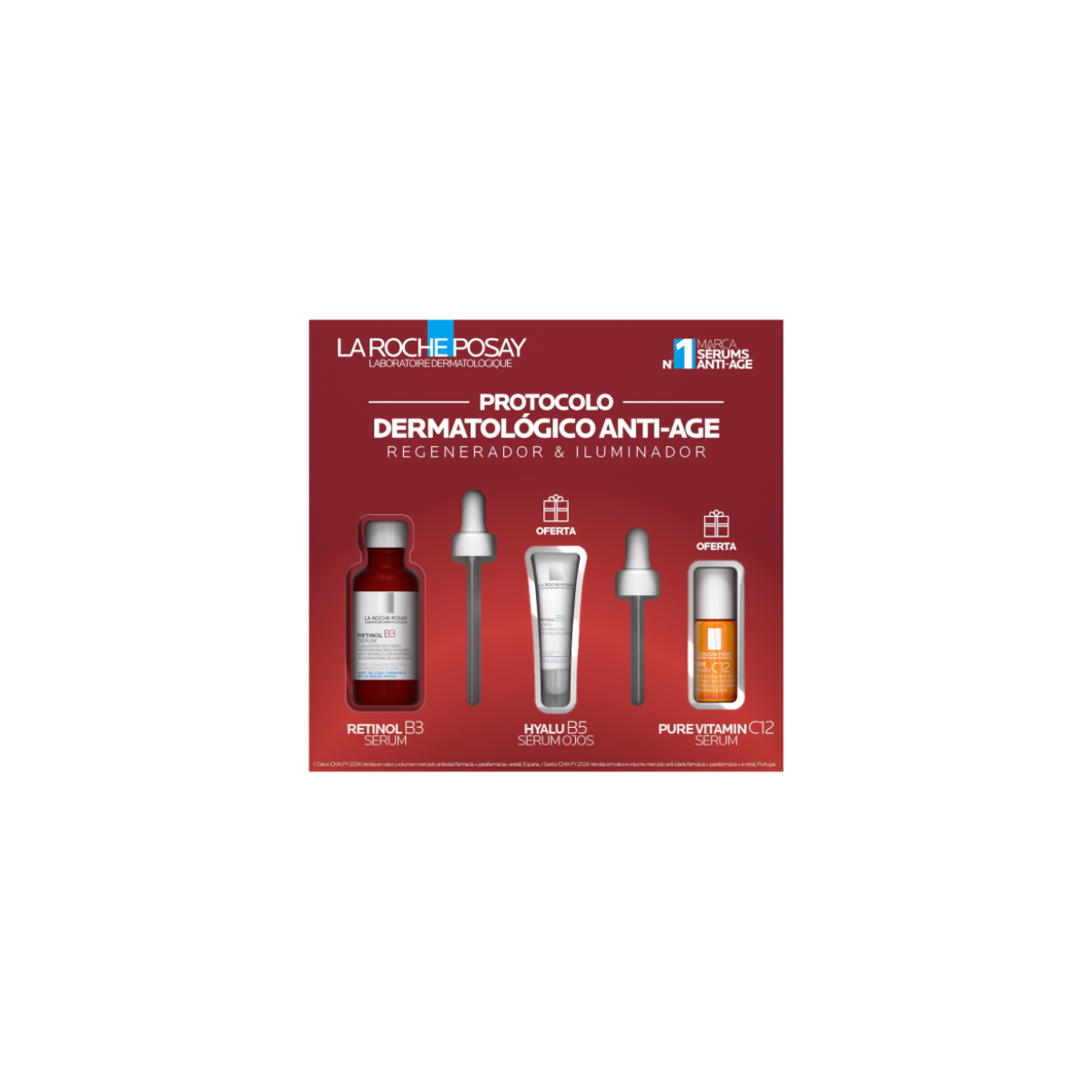 La Roche-Posay Cofre - Retinol B3 Sérum 30ml + Hyalu B5 Sérum de Ojos 5ml Regalo + Pure Vitamin C12 Sérum 10ml Regalo