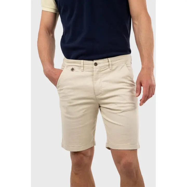 Pantalones Cortos Chino Hombre Williot Bermuda Clasica Beige - 1