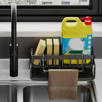 Organizador De Cocina En Acero Inoxidable Estante Para Esponja Y Toalla Soporte Para Grifo Riega Jabón Accesorios De Cocina - details 2