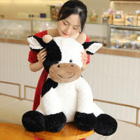 Muñeco De Peluche Kawaii De Vaca Sentada Realista Para Niños Juguetes De Animales De Peluche Navidad Regalo Cálido Y Suave Para Niñas Y Niños - details 5