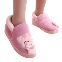 Zapatillas De Invierno Para Mujer Con Dibujos De Gato No Escolapadas Calientes Para El Interior De La Casa Zapatos De Piso - details 4