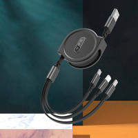 Cable De Datos Para Móvil NNBILI 2024 Nuevo Retráctil Carga Rápida Para Android Tipo-C Apple Xiaomi Samsung Tejido Tres En Uno - details 7