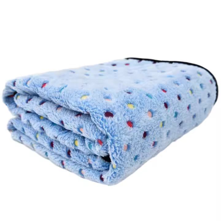 Manta Suave Y Fluffy Para Mascotas Con Patrón De Puntos Cómoda Y Caliente Para Gatos Y Perros Pequeños Y Grandes Almohadilla De Descanso Para Mascotas - 1