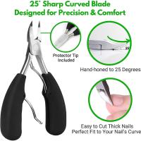 Tijeras De Uñas Profesionales Para Pedicura Herramientas De Paroniquia Conjunto De Manicura Acero Inoxidable Hoja Curva Fila De Tijeras Grandes - details 4