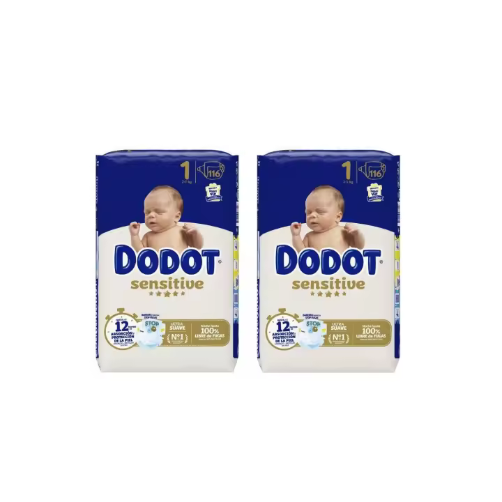 Paquete Dodot Talla 1 Sensitive con 232 Unidades - 1