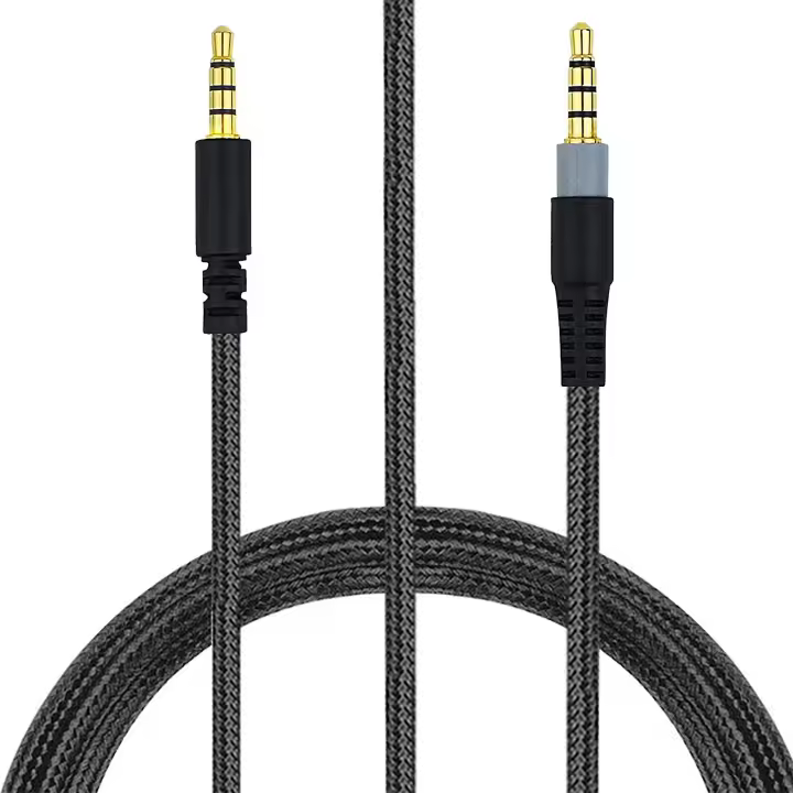 Cable de repuesto trenzado de nailon para auriculares HyperX Cloud para Alpha Gaming - 1