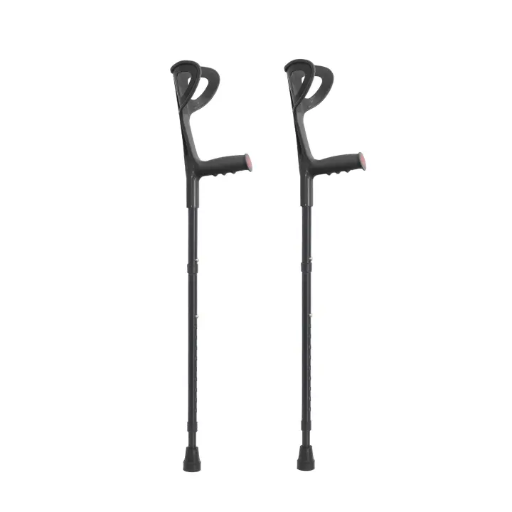 Bastón De Antebrazo Ligero Con Mango Ergonómico Y Antideslizante Punta De Goma Ajustable Para Comodidad En La Muñeca - 1