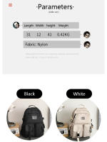 Mochila Universal De Nylon Para Hombres Y Mujeres Con Gran Capacidad Y Multi-bolsillos Mochila De Escuela Con Cierre De Hebilla Para Computadora - details 1