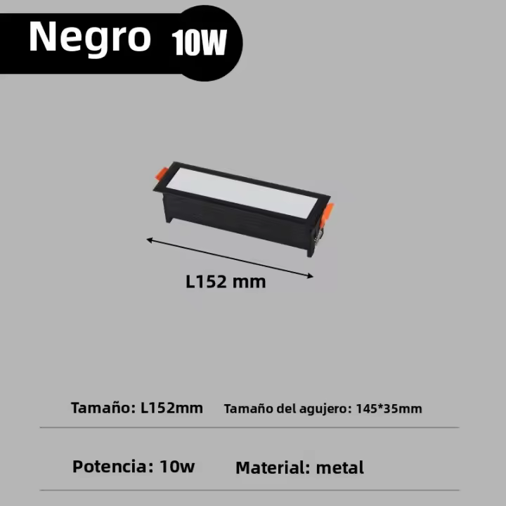 Lámpara De Techo Revestida LED Rectangular 10W 20W 30W AC85-265V Luz De Punto Para Decoración De Hogar Y Tiendas - 1