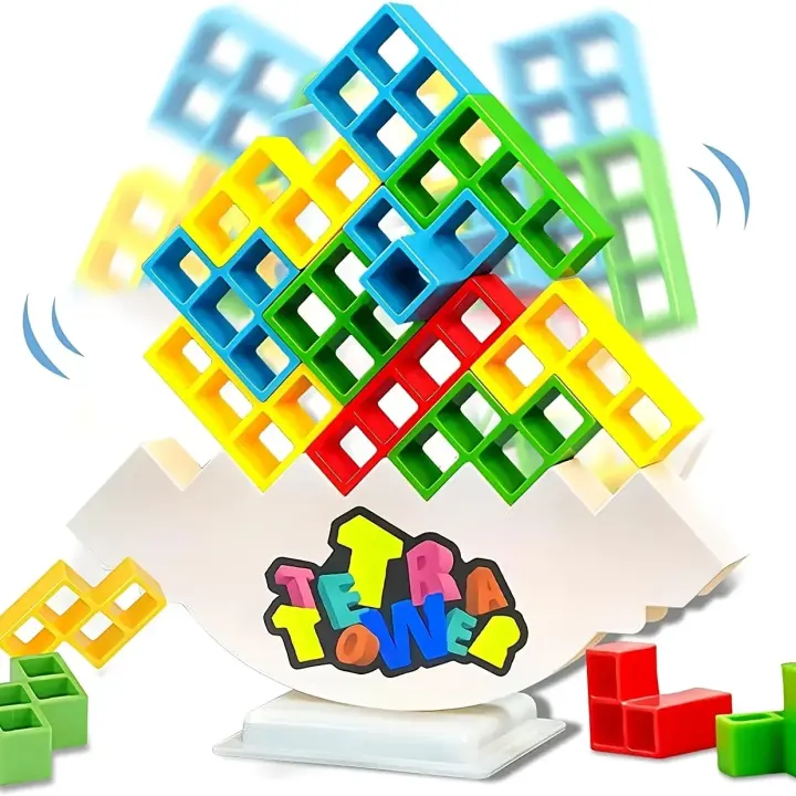 Juego De Construcción 3D Tetra Tower Torre De Equilibrio Bloques De Construcción Tablero Juego Familiar Para Niños Y Adultos Juego De Equipo Para Fiestas - 1