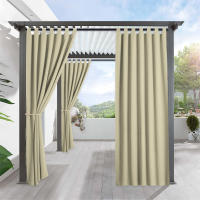 Cortina De Aislamiento Térmico Impermeable Al Aire Libre 1PC Para Patio Porche Pergola Cabana Decoración Tab Top Modern Style - details 8