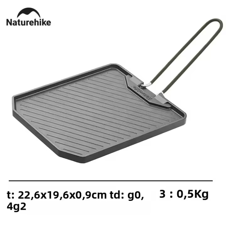 Naturehike Sartén De Camping Antideslizante Plegable Para Picnic Fritura Portátil Fácil De Limpia Asado De Camping Placa De Almuerzo Para Senderismo BBQ - 1