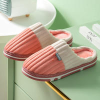 Zapatillas De Casa Para Hombres Y Mujeres Invierno Calientes De Peluche Algodón Con Tacón Alto Suela EVA Zapatos Unisex - details 7
