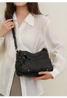 Bolso De Hombro De Lujo Para Mujer Con Varios Bolsillos PU Suave Bolso Cruzado Vintage Bolsa De Compras Con Solapa - details 7