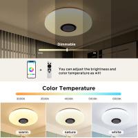 Plafonnier LED 36W Regulable, Alto Parlante Bluetooth, Lumière avec Télécommande/App Control, Changement de Couleur RGB, Lampe de Plafond pour Cuisine, Chambre, Salle de Bain, Salon, D'Enfants Ø30cm [Clase energética A] - details 2