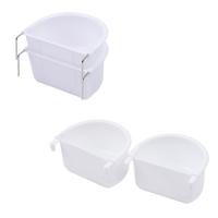 Tazón De Alimentos Para Pájaros 2 Piezas Fácil De Instalar Accesorio De Jaula Para Pequeños Animales Budgie Periquito Lorí Lovebird - details 0
