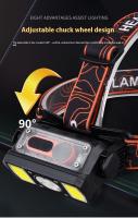 Linterna Frontal COB LED Potente Con Sensor Tipo-C Recargable Impermeable Para Camping Pesca Y Búsqueda T146 - details 12