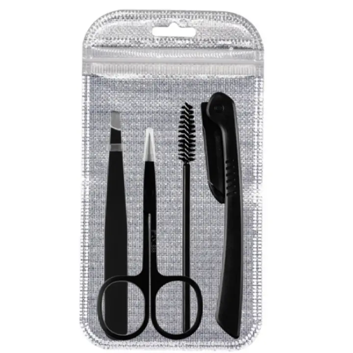 Kit De Cejas Para Mujer Con Cuchilla Afilada Tijeras Y Pinzas Herramientas De Cuidado Estéticas Para El Rostro - 1