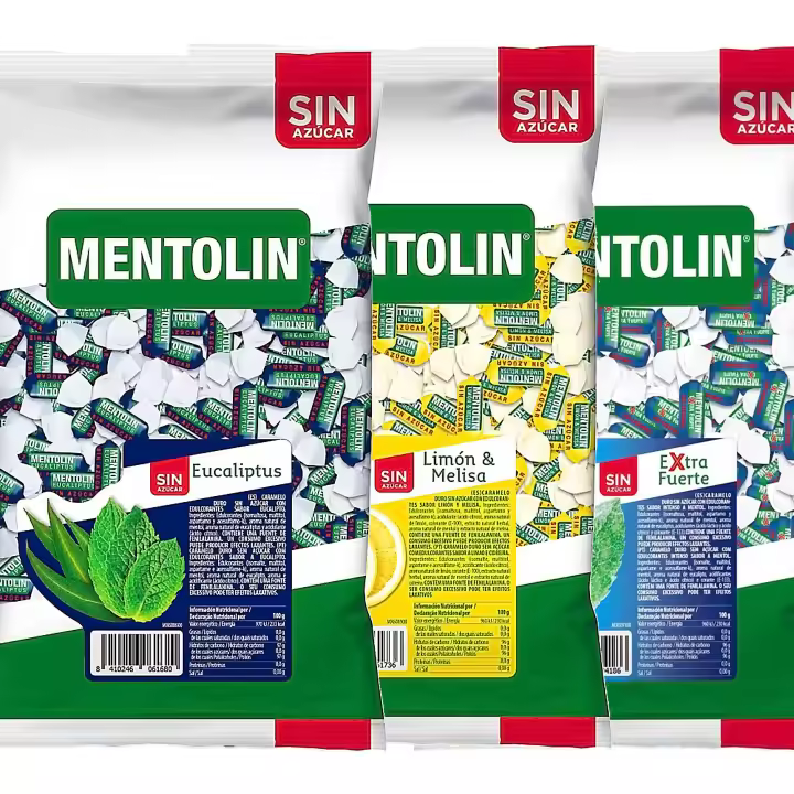 MENTOLIN PACK 3 Kg caramelos sin azúcar garganta Eucaliptus & Limón Melisa & Extra Fuerte - 1