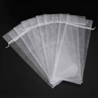 Bolsas de Organza transparente para vino, 14x37cm, reutilizables, envoltorio Simple para botellas, vestidos, embalaje festivo, Baby Shower, recuerdos de boda, muestras, 20 piezas - details 7
