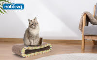 Nobleza - Rascador Cartón para Gatos Tableros 2 en 1 con Hierba Gatera, Rascador de Cartón Corrugado, Rascador de Muebles, Disponible en Ambos - details 0