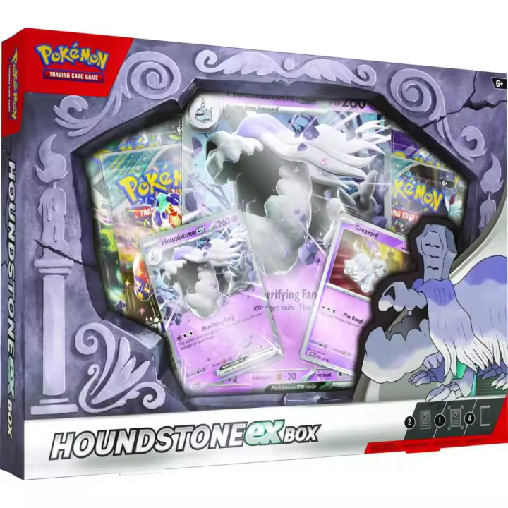 Caja de cartas Pokémon Houndstone ex Box (inglés) Raíz MERCHAN-STORE Juego de cartas coleccionables TCG - 1