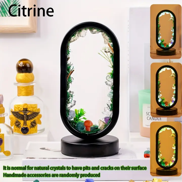 Lámpara de cristal de Amatista Natural, Luz Nocturna de Cristal artesanal, 1 Unidad SSITO - 1